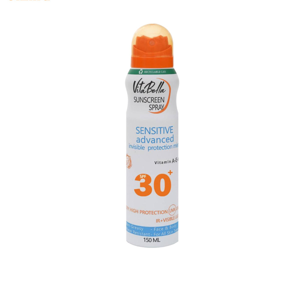 اسپری ضد آفتاب SPF 30 ویتابلا حجم 150 میلی لیتر