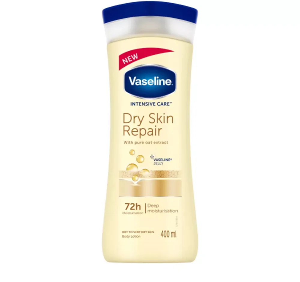 لوسیون بدن وازلین مدل Dry Skin Repair حجم 400 میلی لیتر