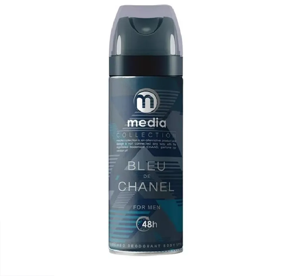 اسپری خوشبو کننده بدن مردانه مدیا مدل Bleu De Chanel حجم 200 میلی لیتر