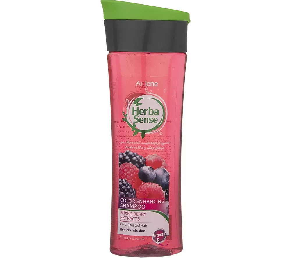 شامپو تثبیت کننده رنگ مو آردن هرباسنس مدل Mixed Berry مناسب موهای رنگ شده حجم 300 میلی لیتر