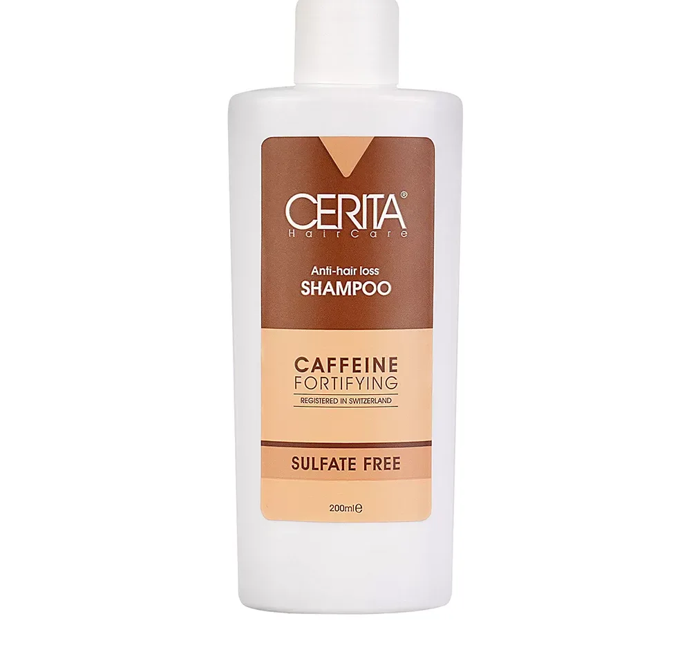 شامپو تقویت کننده و ضد ریزش مو سریتا مدل Caffein حجم 200 میلی لیتر