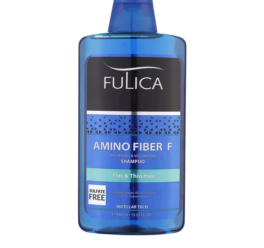 شامپو تقویت‌کننده مو فری سولفات Amino Fiber فولیکا حجم 400 میلی‌لیتر
