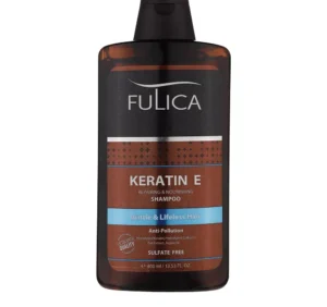 شامپو تقویت‌کننده مو فری سولفات Keratin E فولیکا حجم 400 میلی‌لیتر