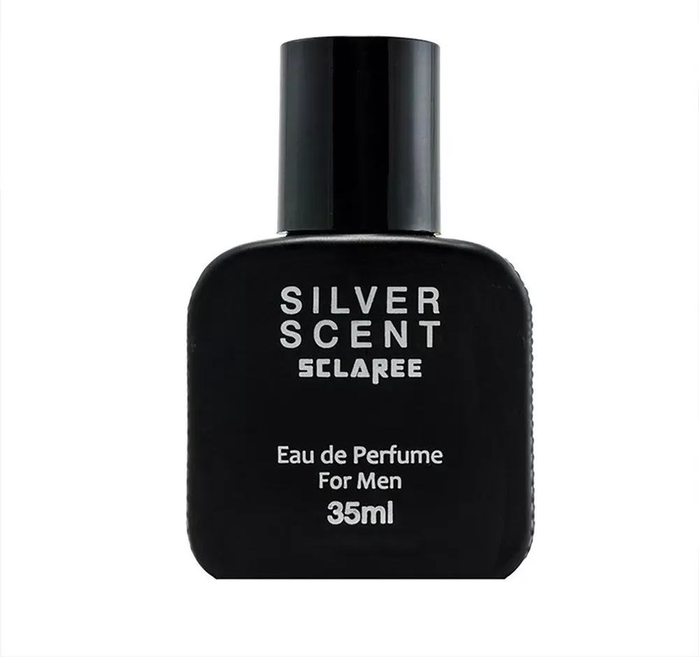 عطر جیبی مردانه اسکلاره مدل Silver Scent با رایحه گرم و تند حجم 35 میلی لیتر