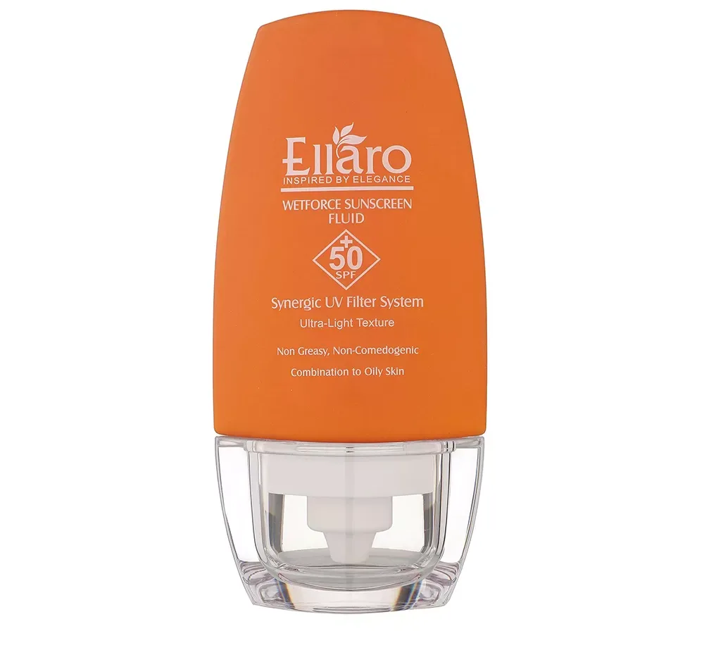 فلوئید ضد آفتاب بدون رنگ الارو SPF50 مدل Ultra Light تحت لیسانس محافظ UVA ،UVB، مرطوب‌کننده مناسب پوست‌‌های چرب و مختلط حجم 50 میلی‌لیتر