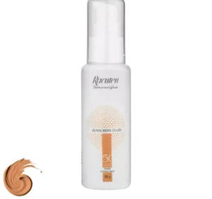فلوئید ضد آفتاب رنگی راکوتن SPF 50 مدل 01 محافظ UVA/UVB/IR مناسب پوست چرب و مختلط وزن 50 گرم