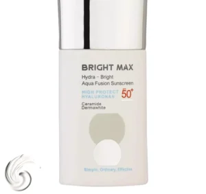 فلوئید ضدآفتاب بی‌رنگ برایت مکس SPF50 مدل هیدرابرایت ‌مناسب انواع پوست، حجم 50 میلی‌لیتر