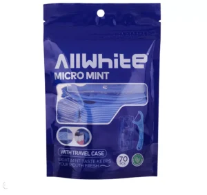 نخ دندان آل وایت مدل micro mint بسته 70 عددی