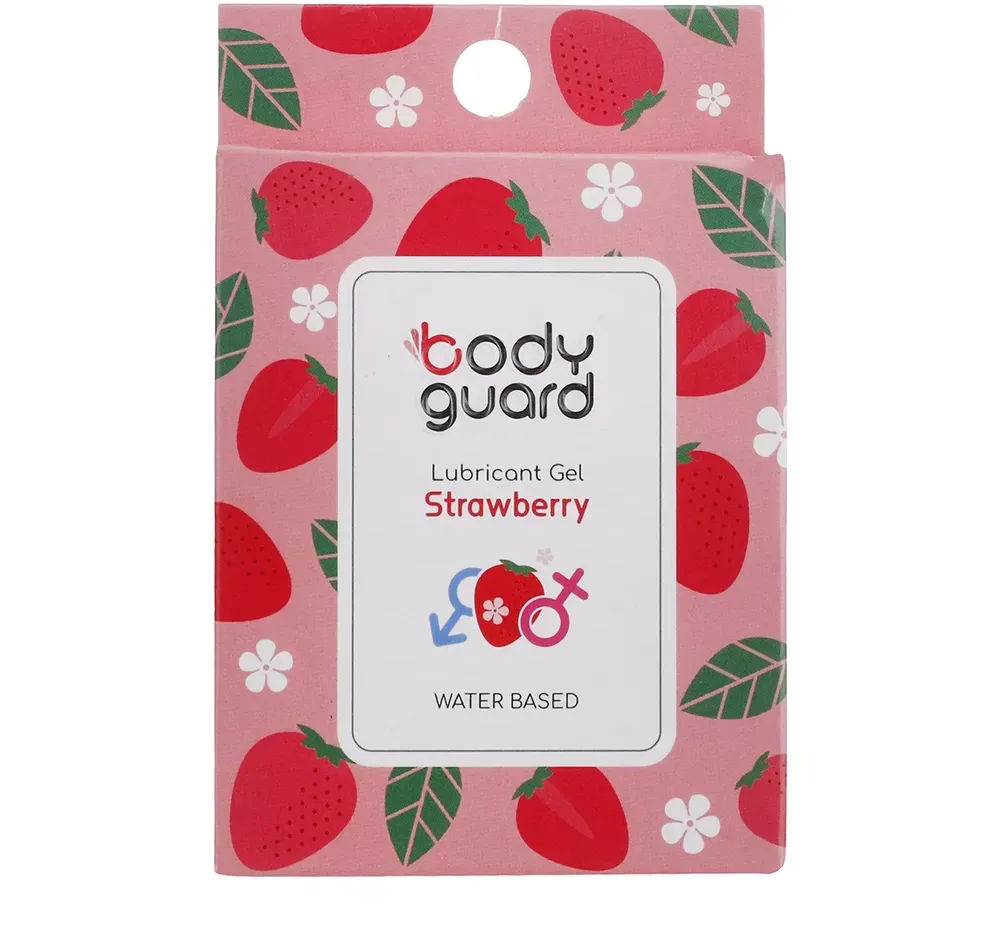 ژل لوبریکانت بادیگارد مدل Strawberry بسته 3 عددی
