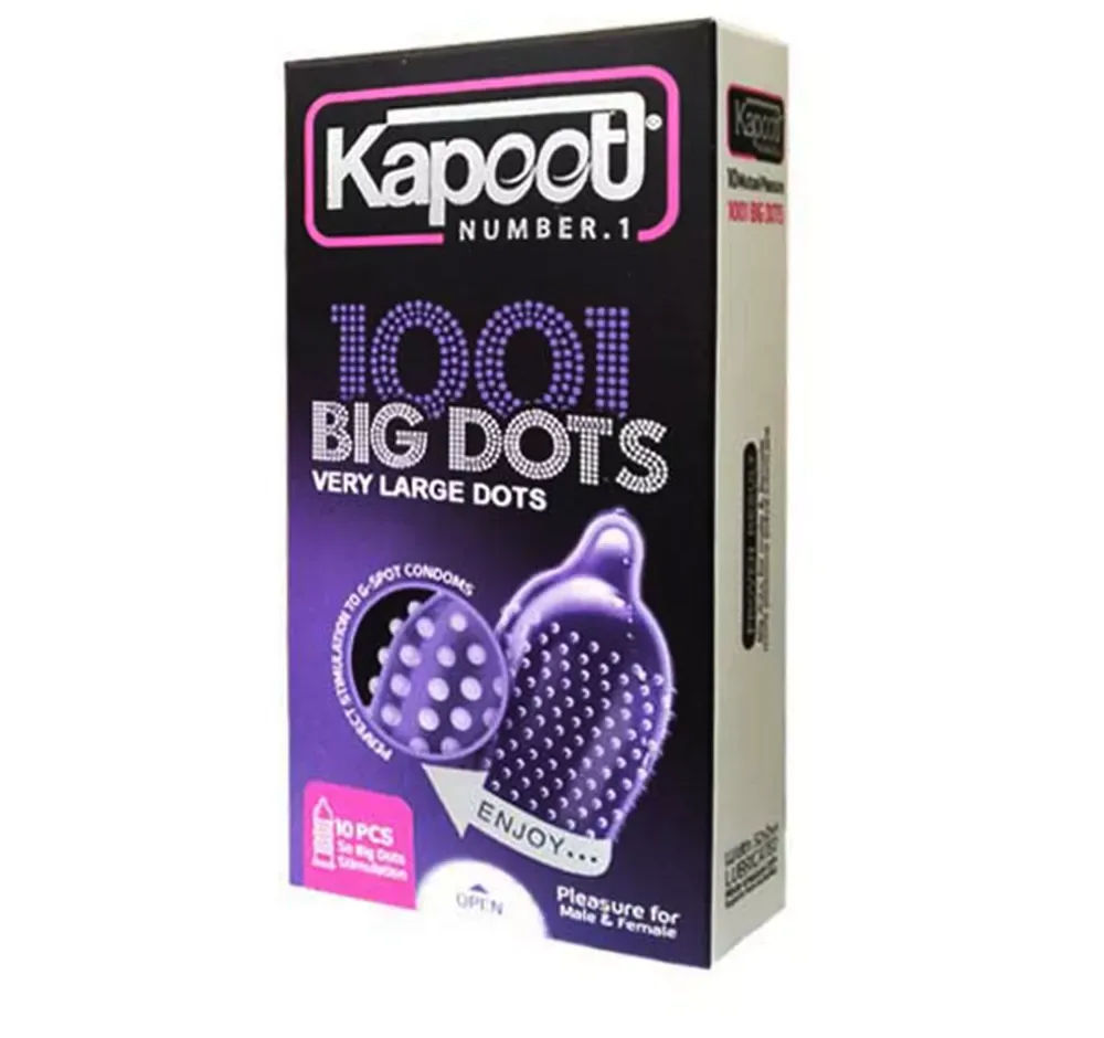 کاندوم کاپوت مدل BIG DOTS بسته 10 عددی