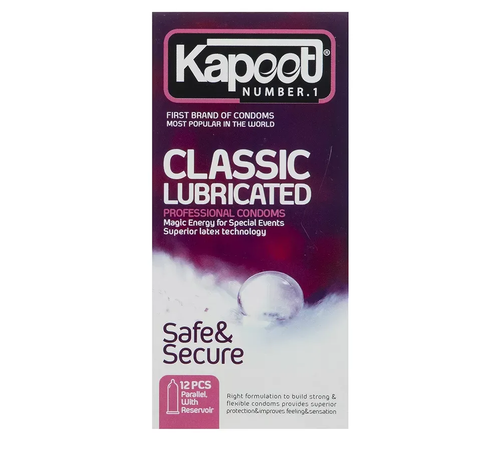 کاندوم کاپوت مدل Classic Lubricated بسته 12 عددی