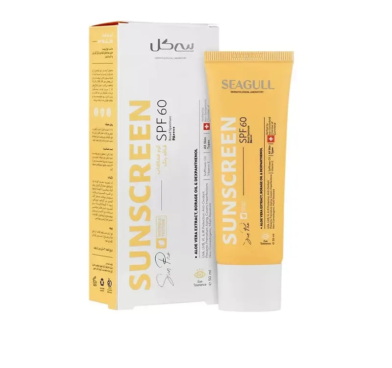 کرم ضد آفتاب بی رنگ سی گل با SPF60 مناسب پوست معمولی تا چرب حجم 50 میلی لیتر