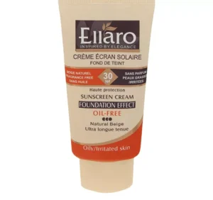 کرم ضد آفتاب رنگی الارو SPF30 سری Foundation Effect مدل Natural Beige محافظ UVB، مناسب پوست‌های چرب و حساس تحت لیسانس حجم 40 میلی‌لیتر