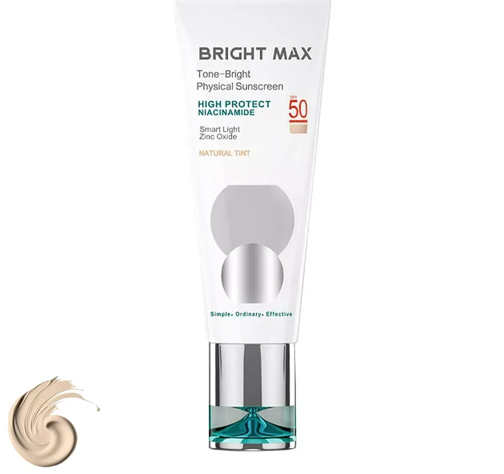 ضد آفتاب فیزیکال رنگی برایت مکس SPF50 مدل Tone Bright حجم 40 میلی لیتر