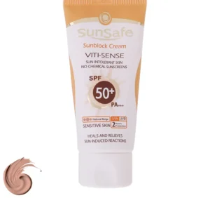 کرم ضد آفتاب رنگی سان سیف SPF 50 مدل Viti-Sense-02 ‌مناسب پوست‌های حساس حجم 50 میلی لیتر