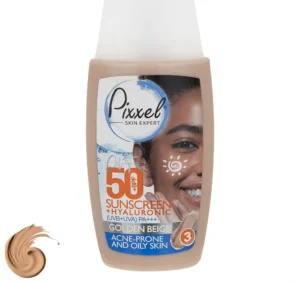 کرم ضد آفتاب رنگی پیکسل، SPF 50، مدل GOLDEN BEIGE، مناسب پوست‌های آکنه‌دار و چرب