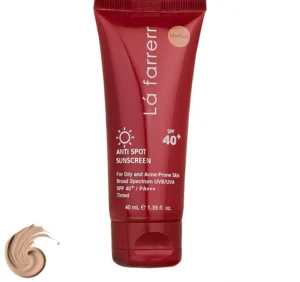 کرم ضد آفتاب و ضد لک رنگی لافارر SPF40-Medium مناسب پوست چرب و آکنه دار حجم 40 میلی‌لیتر