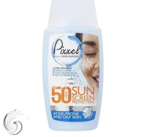کرم ضدآفتاب بی‌رنگ پیکسل SPF50 مدل Oily Acne-Prone Skin، مناسب پوست‌های چرب، حجم 50 میلی‌لیتر