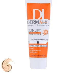 کرم ضدآفتاب رنگی درمالیفت Sunlift SPF50 بژ روشن حجم 40 میلی‌لیتر