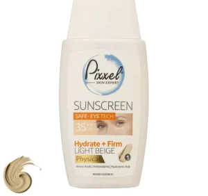 کرم ضدآفتاب رنگی دور چشم و صورت پیکسل SPF35 مدل Physical، حاوی محافظ UVA ،++PA و UVB، ضد پیری، مرطوب‌کننده، مناسب انواع پوست حجم 50 میلی‌لیتر