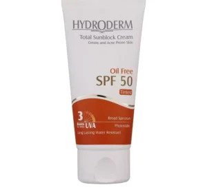 کرم ضدآفتاب هیدرودرم مدل Medium Beige SPF50 مناسب پوست های چرب و آکنه دار حجم 50 میلی‌لیتر