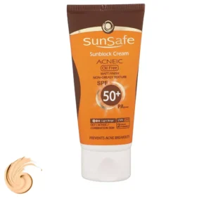 کرم ضدآفتاب و آنتی‌آکنه رنگی سان‌سیف مدل SPF50، مناسب پوست‌های چرب، حجم 50 میلی‌لیتر