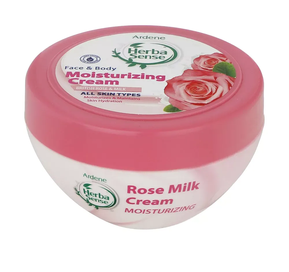 کرم مرطوب کننده آردن هرباسنس مدل British Rose & Milk وزن 150 گرم
